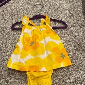 3 month girls yellow dress